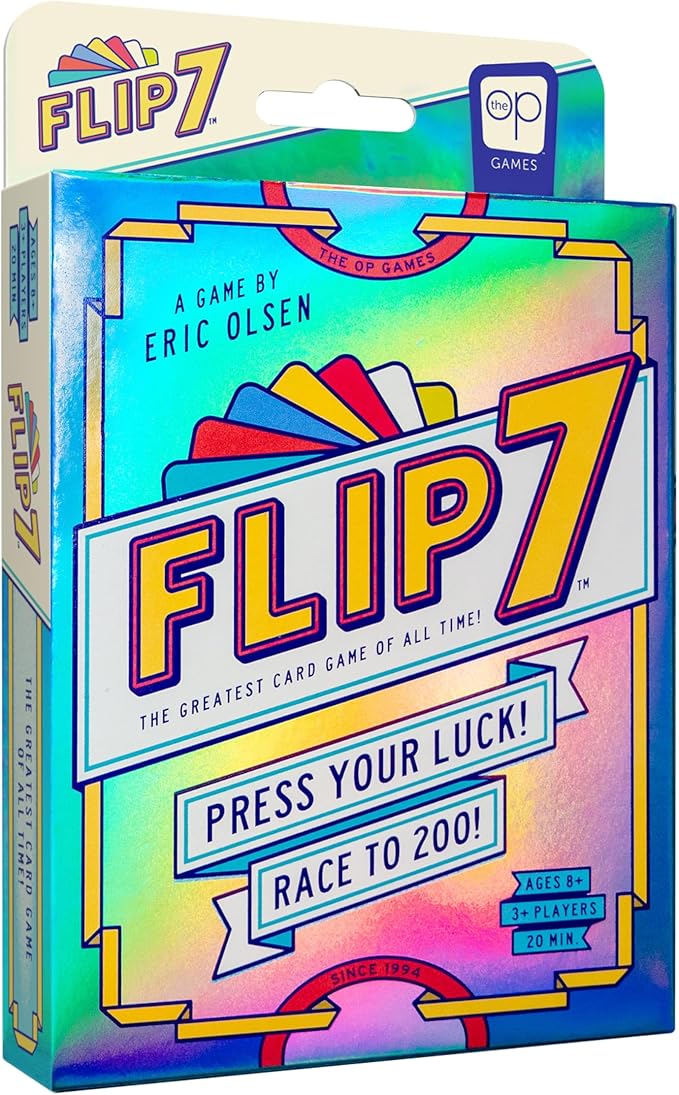 Flip 7™ Gra Karciana | Kompaktowy Rodzinny Zestaw | Połączenie Szczęścia i Strategii | Szybka do Nauczenia | 94 Karty | Zasady w Języku Angielskim