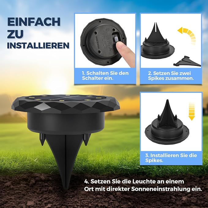 Solpex 20 sztuk solarnych lamp ogrodowych - obrazek 6