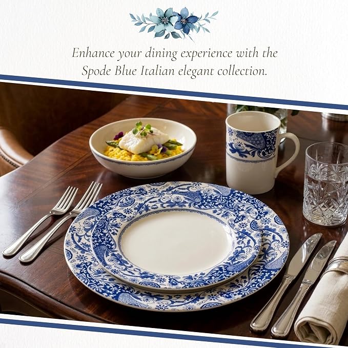 Spode Niebieski włoski zestaw naczyń Brocato - obrazek 7
