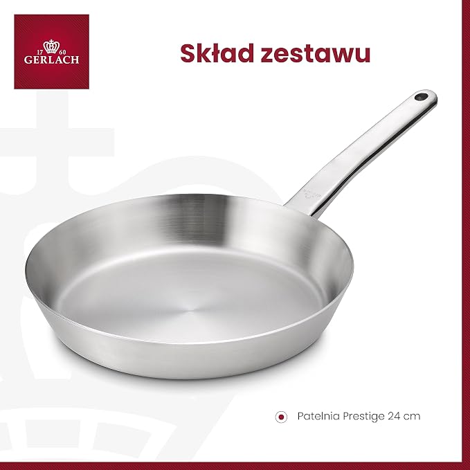 Gerlach Prestige Patelnia Stal Nierdzewna - obrazek 6