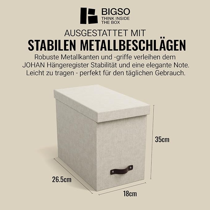 BIGSO BOX OF SWEDEN JOHAN Pudełko na dokumenty z pokrywką - obrazek 3