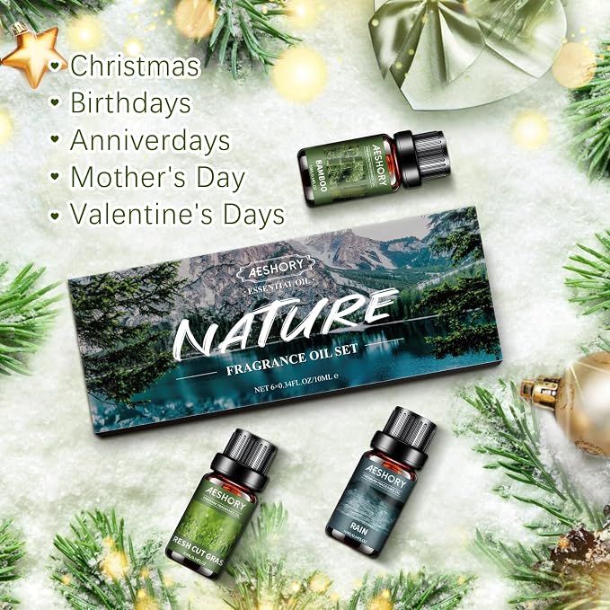 AESHORY 6 x 10ML Zestaw Naturalnych Olejków Eterycznych Do Dyfuzora - obrazek 7