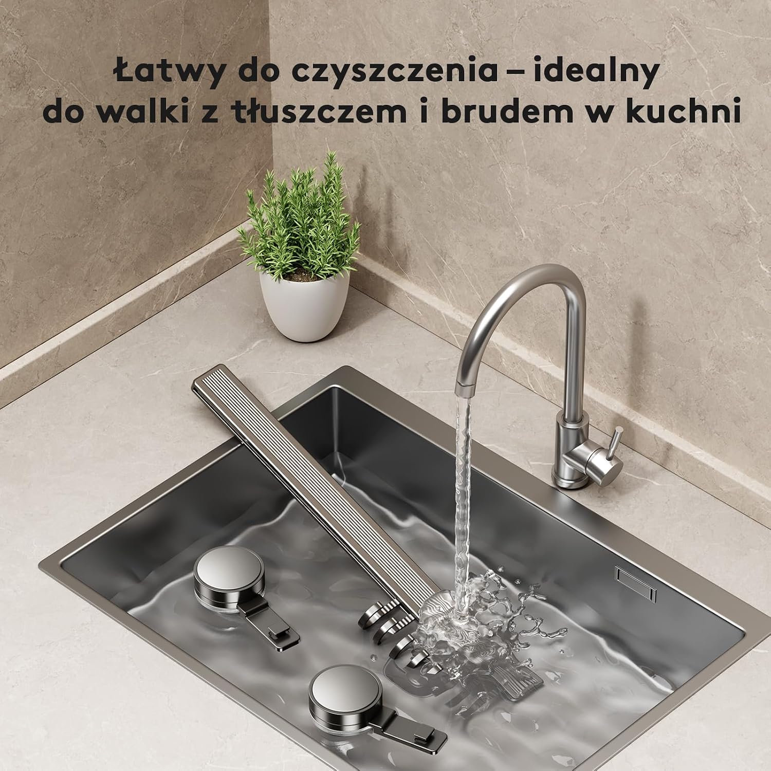 Listwa hakowa do kuchni bez wiercenia z przyssawką - obrazek 7