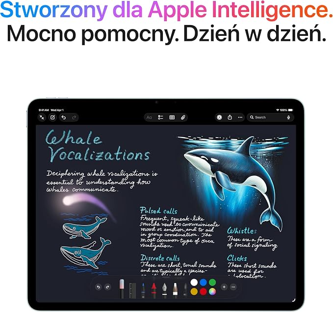 Apple iPad Air 13 cali (M4): wyświetlacz Liquid Retina, 128 GB, przedni/tylny aparat 12 MP, Wi‑Fi 7 z czipem Apple N1 – księżycowa poświata - obrazek 5