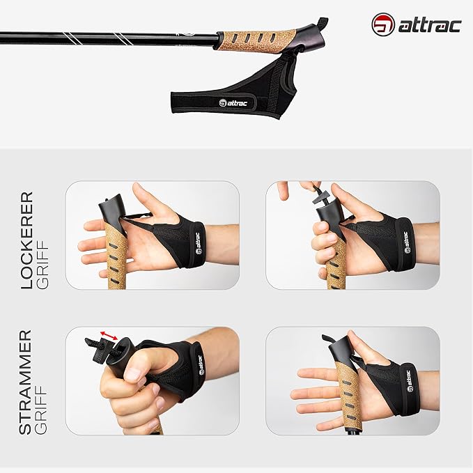 Attrac Nordic Walking Classic kijki trekkingowe 69-136 cm - obrazek 4