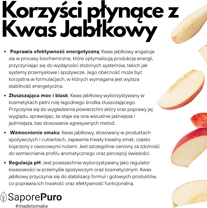 SaporePuro Kwas Jabłkowy w Proszku 50 - obrazek 4