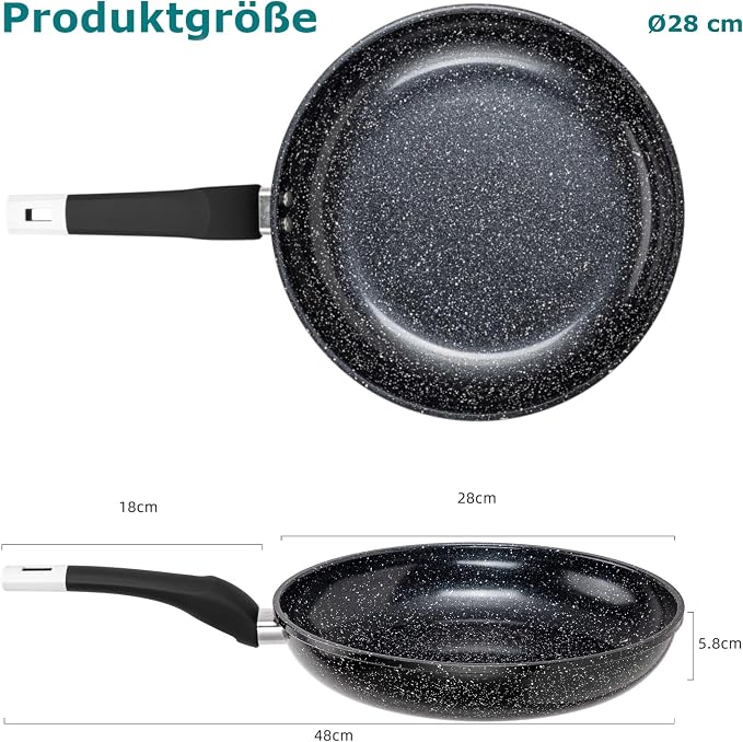 EliteHoff Patelnia indukcyjna patelnia z powłoką nieprzywierającą - obrazek 4