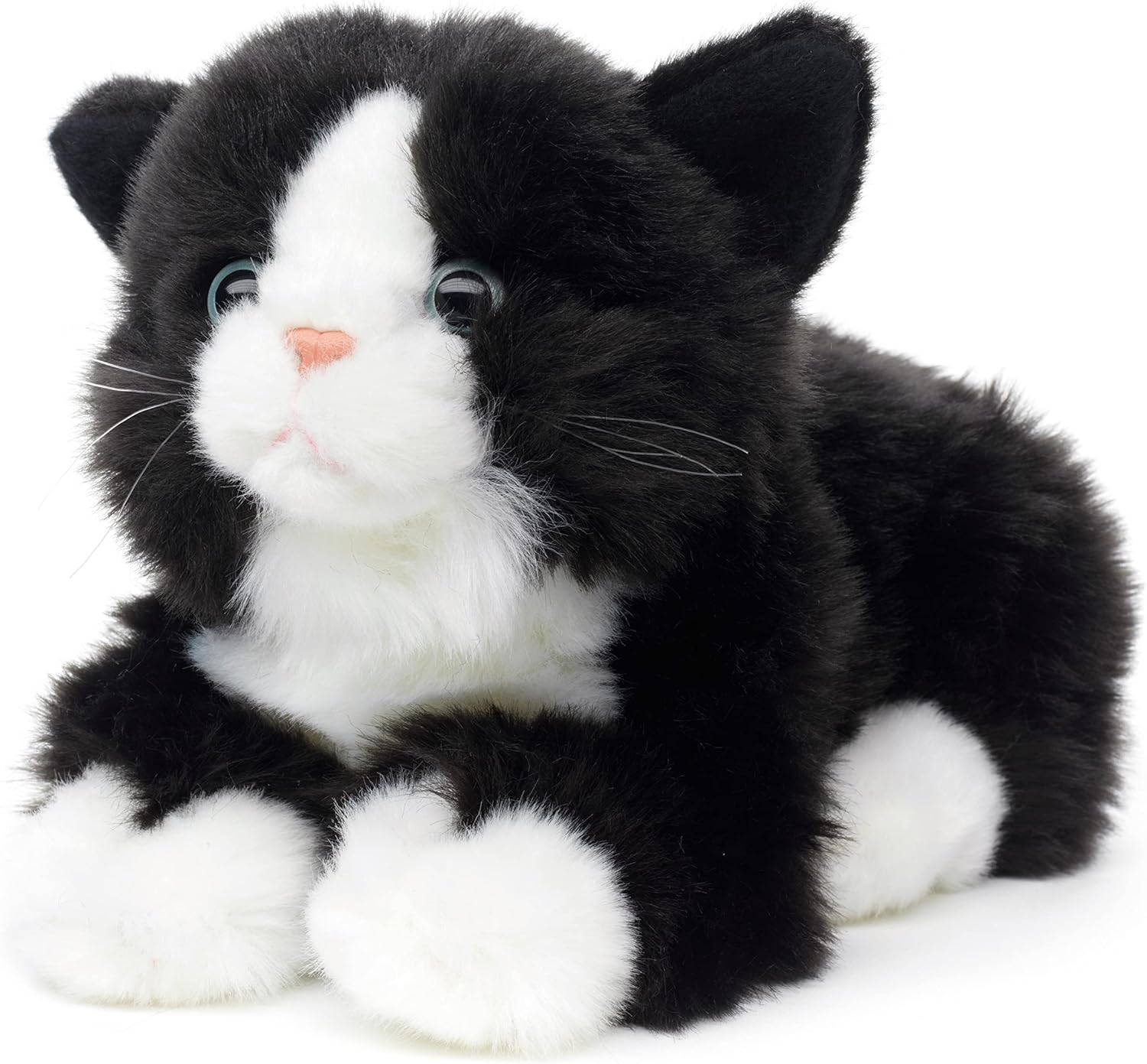 Uni-Toys Kot czarno-biały leżący - obrazek 2