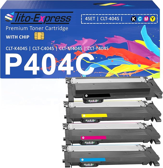 CLT-P404C CLT-404S Multipack kompatybilny z tonerem Samsung C480W Xpress SL C480fw C480 C480fn C430 C430w C48X C43X Series CLT-K404S CLT-Y404S CLT-C404S CLT-M404S czarny cyan Żółty Magenta 4-pak