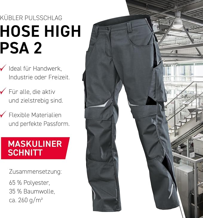 Spodnie robocze BHP PULSSCHLAG HIGH rozmiar 60 antracytowy - obrazek 4