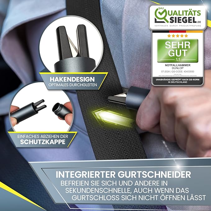 Dunlop Automotive Gurtschneider Notfallhammer-Marken Notfall Hammer - obrazek 5