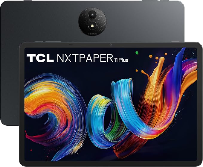 TCL Tablet NXTPAPER 11 Plus, wyświetlacz NXTPAPER 4.0 11,5" 2.2K, zintegrowany AI, 256 GB ROM, rozszerzenie pamięci RAM 8 GB + 8 GB, bateria 8000 mAh, szybkie ładowanie, Android 15, ciemnoszary