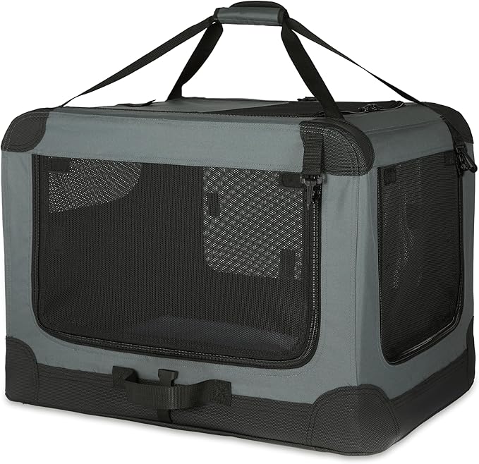 Amazon Basics 4 drzwiowy składany transporter podróżny dla psów