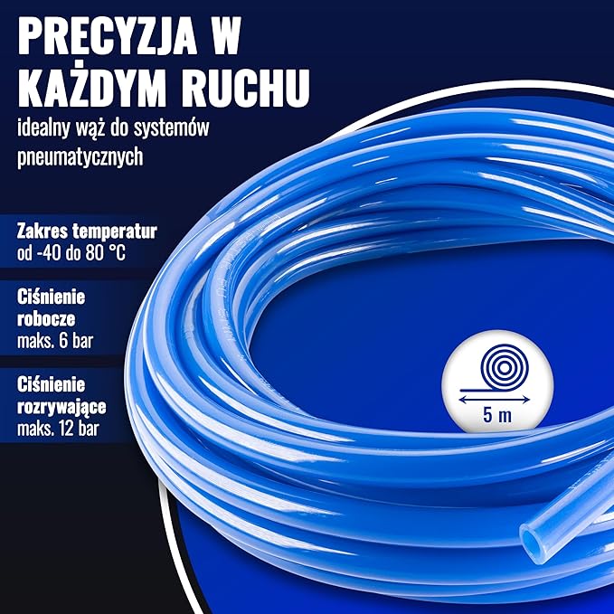 Poppstar Wąż pneumatyczny do sprężonego powietrza PU 4mm - obrazek 3