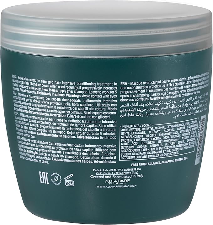 ALFAPARF SEMI DI LINO REPERATIVE Regenerująca maska do włosów 500ml - obrazek 2