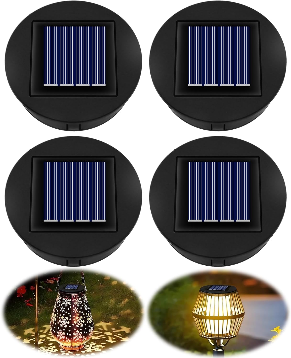 Zapasowe lampy solarne 8 cm 4 sztuki - obrazek 2