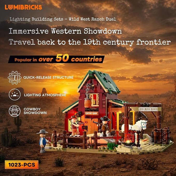 LUMIBRICKS Wild West Ranch Duel zestaw klocków zaciskowych - obrazek 5