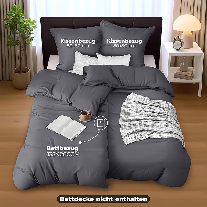 Utopia Bedding 2 Poszewka na kołdrę 135x200 cm + 2 Poszewka 80x80 cm - obrazek 3
