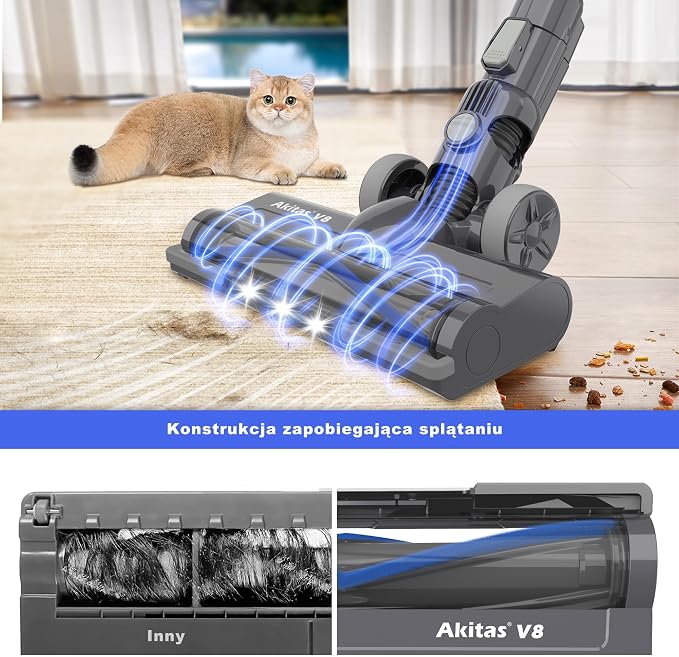 Akitas V8 Odkurzacz bezprzewodowy - obrazek 6