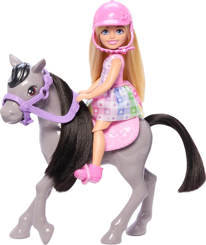 Barbie Club Chelsea lalka koń i zestaw do jazdy konnej