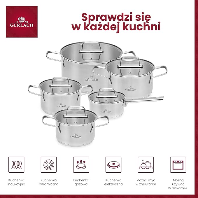 Gerlach Zestaw Garnków 10 El. Ambiente - obrazek 4