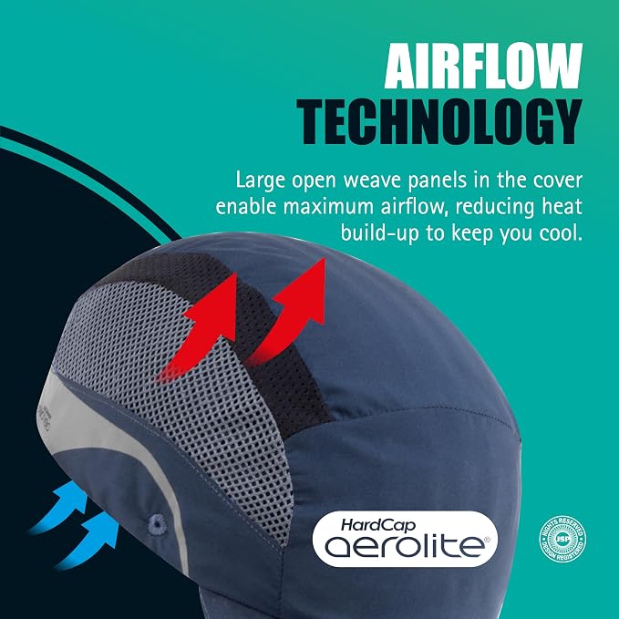 Twarda czapka BHP Aerolite z daszkiem 50 cm czarna JSP - obrazek 5