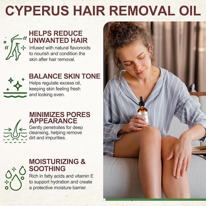 Olej Cyperus Rotundus Olej do usuwania włosów Cyperus Rotundus 60 ML - obrazek 3