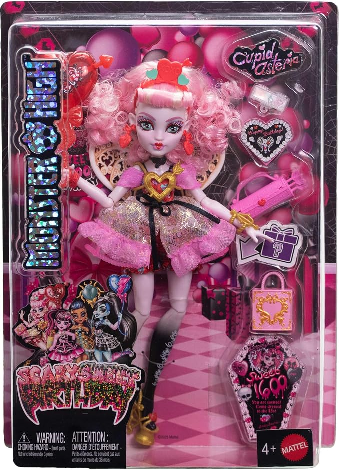 Monster High Scary Sweet Birthday lalka Cupid Asteria - obrazek 6