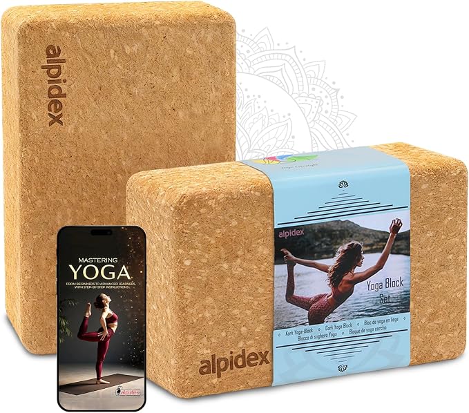 ALPIDEX Blok do jogi z korka naturalnego 1 sztuka lub zestaw