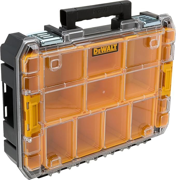 DEWALT Solidny Dwst1-71194 - organizador z tapa transparente tstak v sellado dla profesjonalistów i majsterkowiczów do pracy profesjonalnej wysoka trwałość