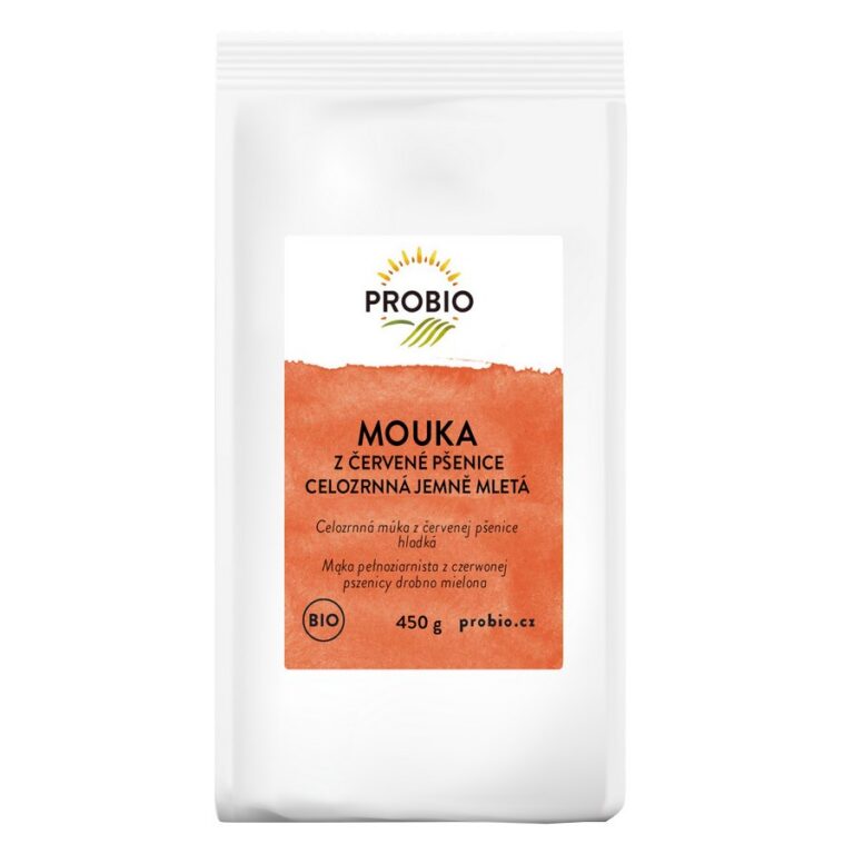 MĄKA Z PSZENICY CZERWONEJ PEŁNOZIARNISTA BIO 450 g – PROBIO