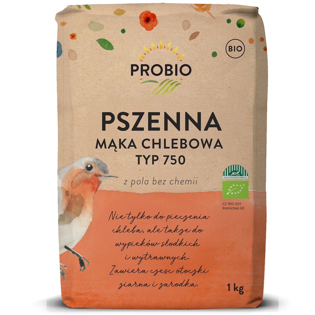 MĄKA PSZENNA CHLEBOWA TYP 750 BIO 1 kg - PROBIO