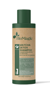 SZAMPON DO WRAŻLIWEJ SKÓRY GŁOWY DETOX Z MATCHĄ 400 ml - BIOMAGIC