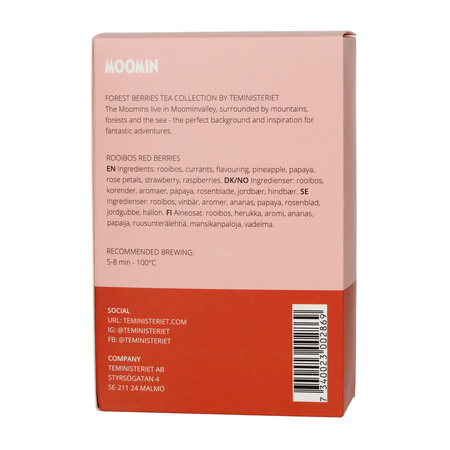 Teministeriet - herbata rooibos Moomin Rooibos Red Berries 20 saszetek - obrazek 2
