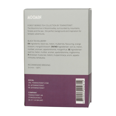 Teministeriet - herbata czarna Moomin Black Tea Mulberry 20 saszetek - obrazek 2
