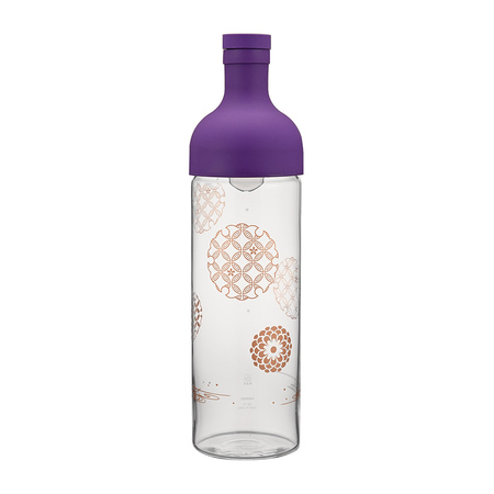 Hario - butelka szklana z filtrem Cold Brew Aya shippo 750ml - fioletowa