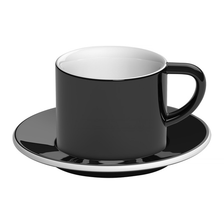 Loveramics Bond - Filiżanka i spodek Cappuccino 150 ml - Black