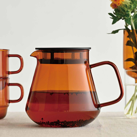 Hario - Colors Tea & Coffee Server - Serwer z filtrem bursztynowy 600ml - obrazek 3