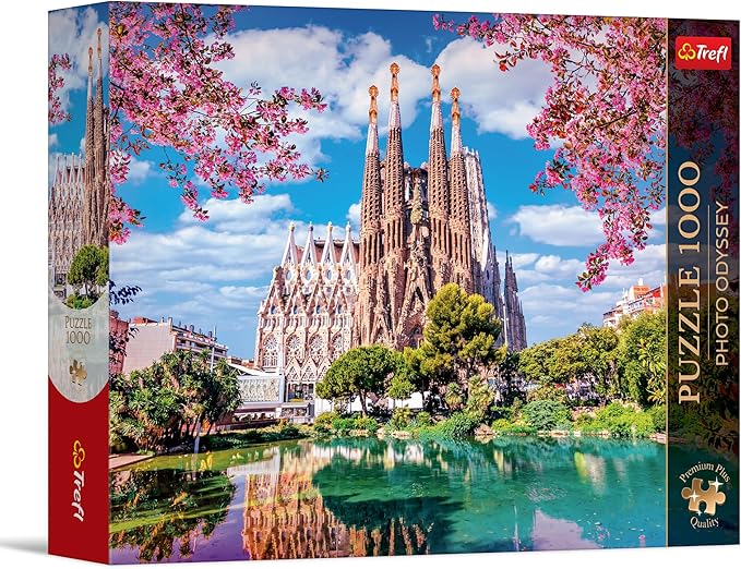 Trefl - Puzzle 1000 Elementów, Sagrada Família, Hiszpania, Premium Plus | Dla dzieci i dorosłych 14+, wysokiej jakości, kreatywna rozrywka, precyzyjnie dopasowane, idealny prezent, relaks, dekoracja