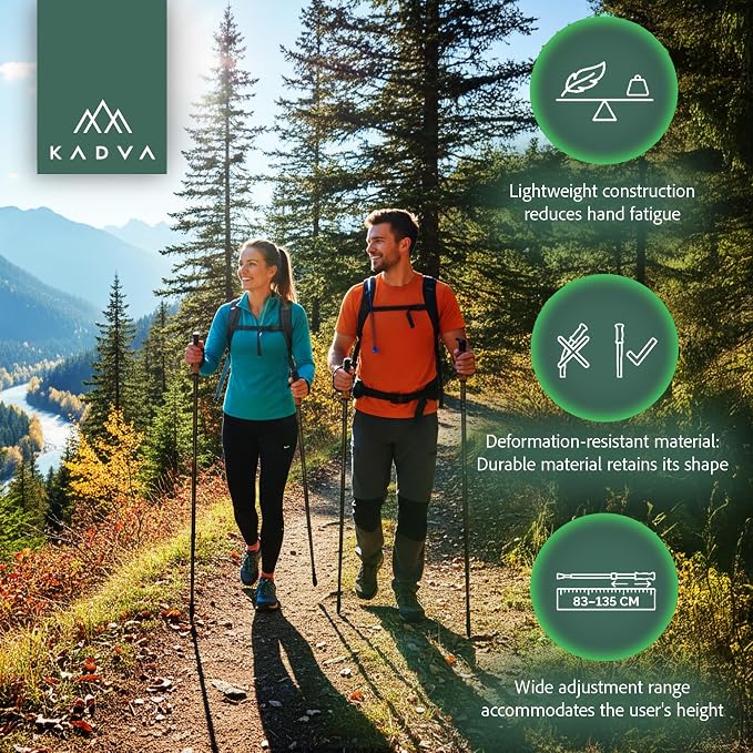 KADVA ARUKU kijki do Nordic Walking w kolorze czarnym - obrazek 5