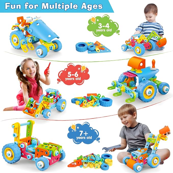 MOONTOY zabawki budowlane STEM Zestaw edukacyjny dla dzieci - obrazek 4