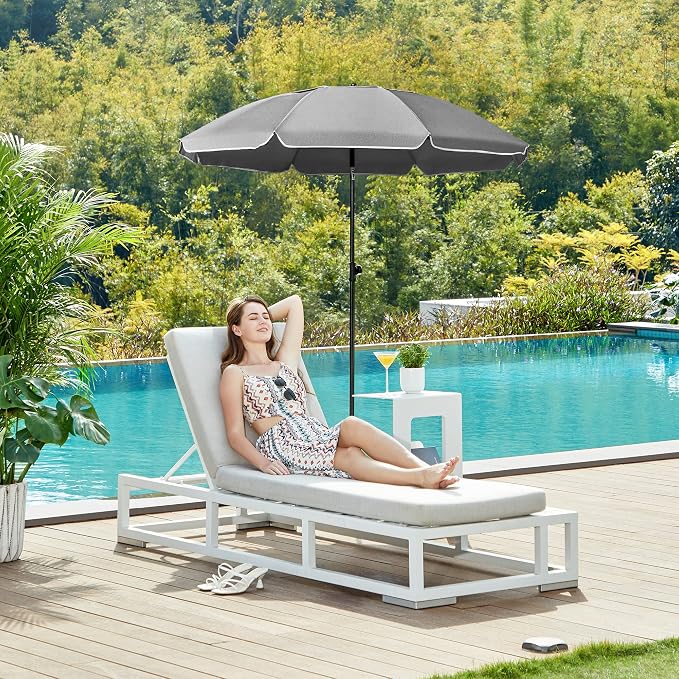 SONGMICS Parasol plażowy ochrona UV do UPF 50+ - obrazek 2