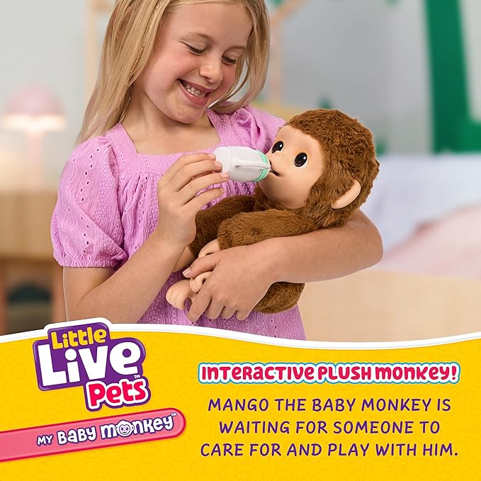 Little Live Pets My Baby Monkey zestaw 1 pluszaków - obrazek 3
