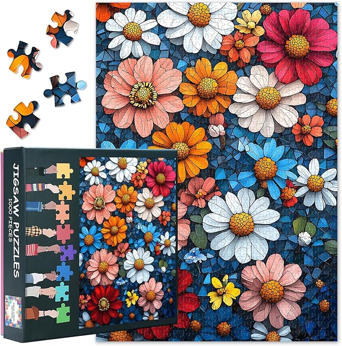 Puzzle 1000 elementów żywe kwiaty dla dorosłych
