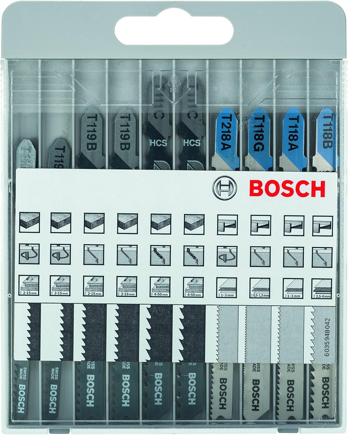 Bosch Professional Zestaw 10 brzeszczotów Basic (metal i drewno, akcesoria do wyrzynarki z uchwytem T) - obrazek 4