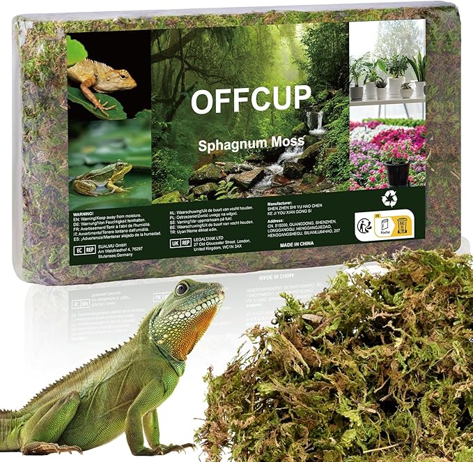 ãOFFCUP 150 g premium mchu torfowcowego do terrarium, naturalny mech terrarium, cegła do gadów, torfowca, do storczyków, roślin mięsożernych, sukulentów, kwiatów ogrodowychÓ
