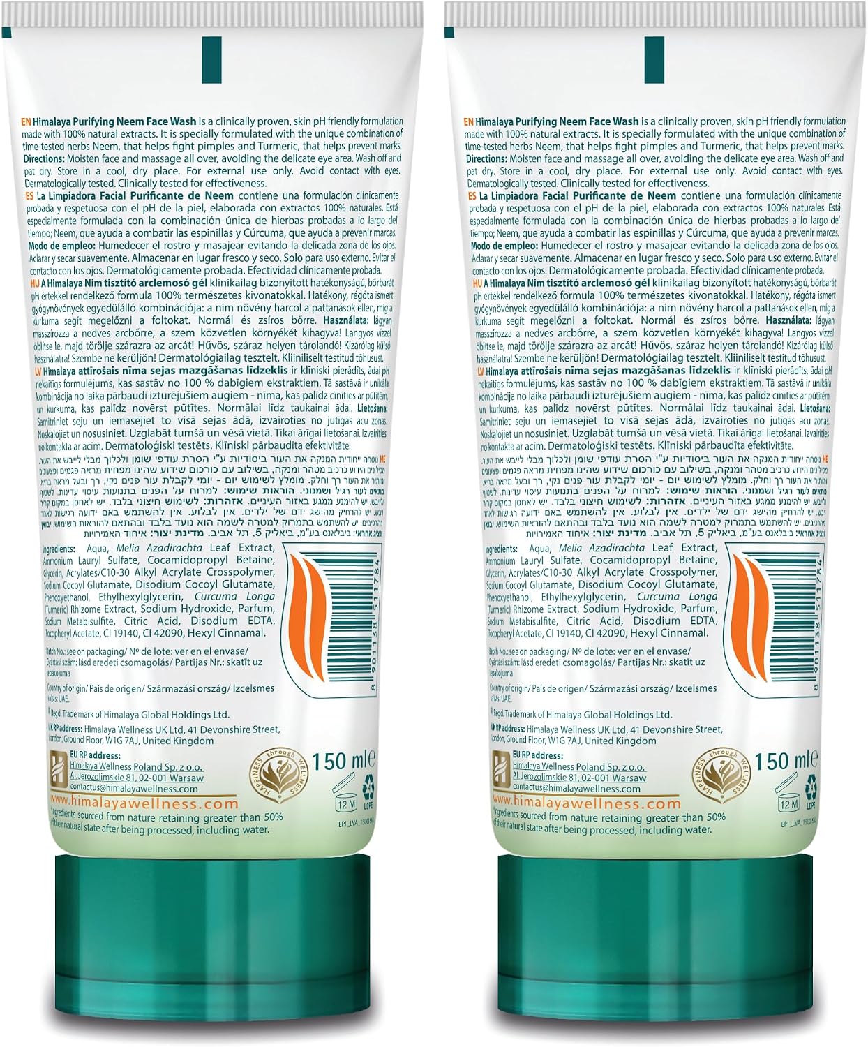 Himalaya Purifying Neem Face Wash with Neem & - obrazek 3