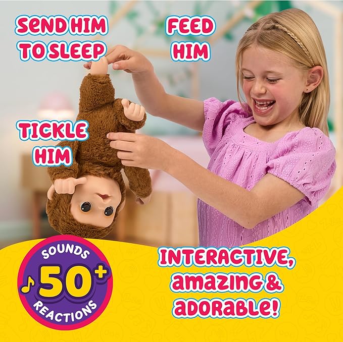 Little Live Pets My Baby Monkey zestaw 1 pluszaków - obrazek 4