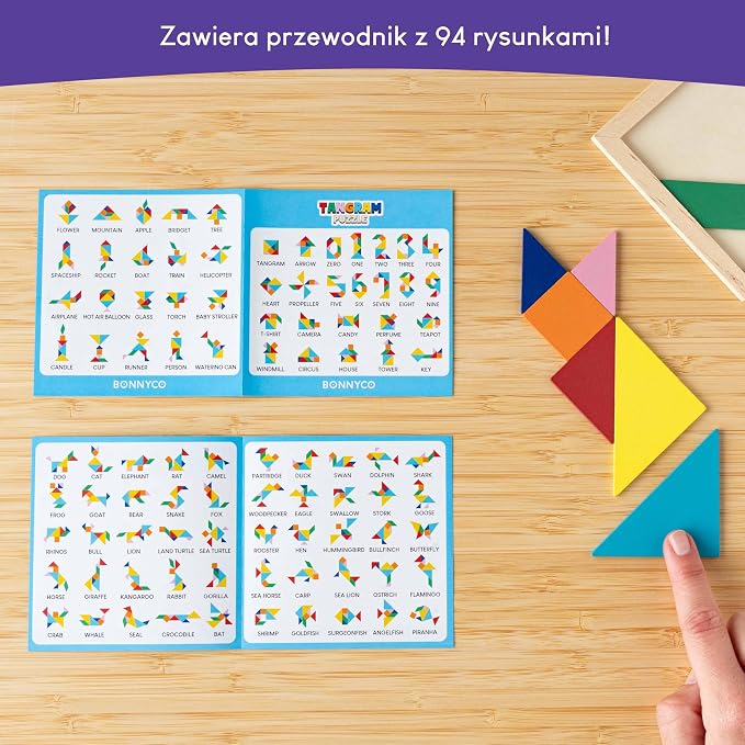 BONNYCO Puzzle Tangram dla Dzieci Pakiet 30 Wypełniaczy do Torebek - obrazek 7