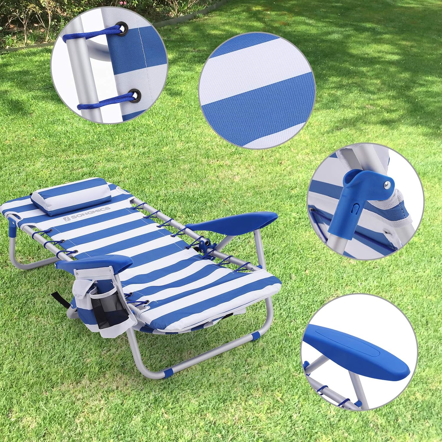 SONGMICS Krzesło plażowe składane - obrazek 6